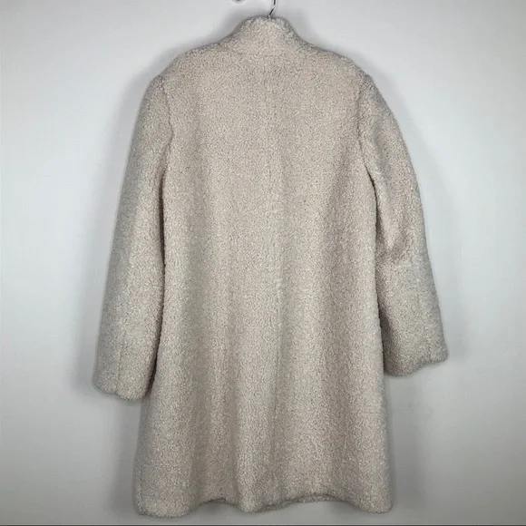 J. Crew Cream Sherpa Coat K2605 - Picture 9 of 10